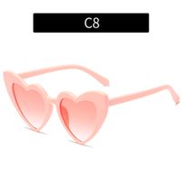 Casual Retro Heart Shape Ac Special-shaped Mirror Full Frame Women's Sunglasses sku image 1