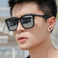 Unisex Casual Solid Color Ac Square Full Frame Sunglasses main image 1