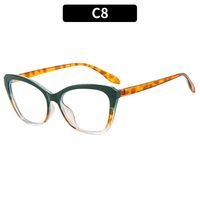 Women's Fashion Color Block Pc Cat Eye Full Frame Glasses sku image 8