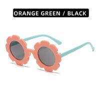 Cute Flower Pc Round Frame Full Frame Kids Sunglasses sku image 30