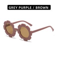 Cute Flower Pc Round Frame Full Frame Kids Sunglasses sku image 37