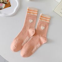 Women's Fashion Heart Shape Cotton Jacquard Socks sku image 3