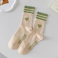 Women's Fashion Heart Shape Cotton Jacquard Socks sku image 7