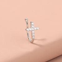 Cool Style C Shape Water Droplets Alloy Inlay Zircon Nose Ring main image 3