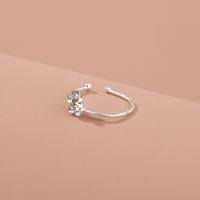Cool Style C Shape Water Droplets Alloy Inlay Zircon Nose Ring main image 5