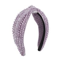 Solid Color Bead Wide-brimmed Knot Headband sku image 1