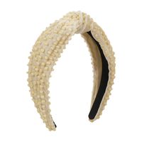 Solid Color Bead Wide-brimmed Knot Headband sku image 2