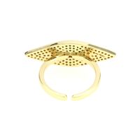 Simple Style Eye Copper Open Ring Gold Plated Zircon Copper Rings main image 10