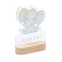 Nouvelle Creative Enfants Exclusif Nom De Bande Dessinée De Bande Dessinée En Bois Lampe Décoration Lion Éléphant Transparent Couleur Impression Décoration main image 4