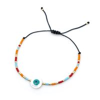 Pulsera De Cuentas De Colores Tejida A Mano Con Cuentas De Arroz De Ojos Afortunados De Concha Natural Simple sku image 8