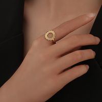 Fashion Solid Color Titanium Steel Open Ring Copper Rings main image 3