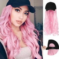 Women's Simple Style Pink Casual High Temperature Wire Curls Wigs sku image 1