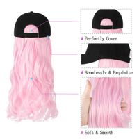 Women's Simple Style Pink Casual High Temperature Wire Curls Wigs main image 6