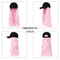 Women's Simple Style Pink Casual High Temperature Wire Curls Wigs main image 4