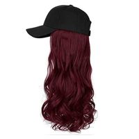 Women's Casual Wine Red Casual High Temperature Wire Curls Wigs main image 4