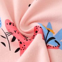 Mode Dessin Animé Arc-en-ciel Flamant Coton T-chemises Et Blouses main image 2