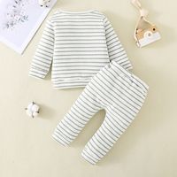 Simple Style Stripe Cotton Polyester Boys Clothing Sets main image 4