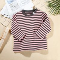 Fashion Cartoon Stripe Cotton T-shirts & Shirts sku image 2