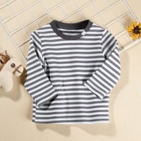 Fashion Cartoon Stripe Cotton T-shirts & Shirts sku image 11