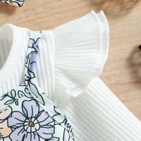 Süß Blume Baumwolle Polyester Mädchen Kleidung Sets main image 2