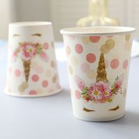 Simple Style Unicorn Paper Tableware 10 Pieces main image 2