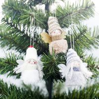 Christmas Cute Cartoon Wood Plush Party Hanging Ornaments main image 4