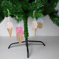Christmas Fashion Ice Cream Wood Party Hanging Ornaments main image 5