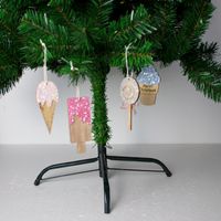 Christmas Fashion Ice Cream Wood Party Hanging Ornaments main image 4