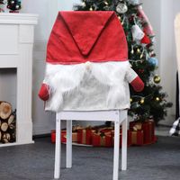 Christmas Fashion Santa Claus Nonwoven Party Chair Cover sku image 1