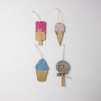 Christmas Fashion Ice Cream Wood Party Hanging Ornaments main image 2