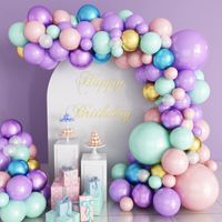 Birthday Colorful Emulsion Party Balloons 119 Pieces sku image 1