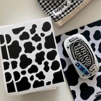 Schwarz Weiß Kühe Muster Gestreiften Notebook Dekorative Material Aufkleber 1 Stück main image 1