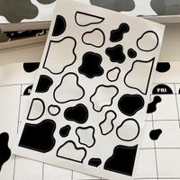 Schwarz Weiß Kühe Muster Gestreiften Notebook Dekorative Material Aufkleber 1 Stück main image 4