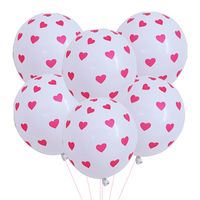 Valentine's Day Heart Shape Emulsion Wedding Date Balloons 1 Piece sku image 1