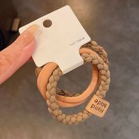 Simple Style Solid Color Elastic String Knitting Hair Tie main image 5
