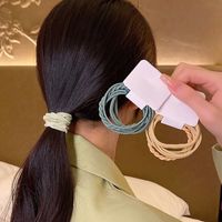 Simple Style Solid Color Elastic String Knitting Hair Tie main image 4