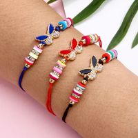 Ethnic Style Devil's Eye Butterfly Alloy Inlay Artificial Crystal Women's Bracelets 12 Pieces main image 2