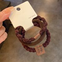 Simple Style Solid Color Elastic String Knitting Hair Tie main image 2