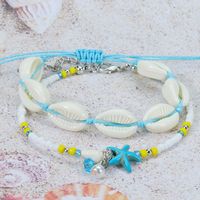 Retro Starfish Shell Alloy Beaded Women's Bracelets main image 4