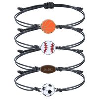 Simple Style Basketball Football Alloy Enamel Unisex Bracelets 1 Piece main image 5