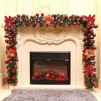 Christmas Fashion Rattan Bow Knot Party Decorative Props Diy Material Package 1 Piece sku image 1