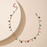 Simple Style Donuts Alloy Inlay Rhinestones Women's Necklace 1 Piece main image 4