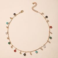 Simple Style Donuts Alloy Inlay Rhinestones Women's Necklace 1 Piece main image 3