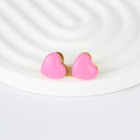 Fashion Round Heart Shape Copper Plating Ear Studs 1 Pair main image 8