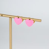 Fashion Round Heart Shape Copper Plating Ear Studs 1 Pair main image 10
