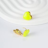 Fashion Round Heart Shape Copper Plating Ear Studs 1 Pair main image 6