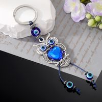 Vintage Style Devil's Eye Heart Shape Owl Alloy Inlay Rhinestones Bag Pendant Keychain 1 Piece main image 5