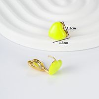 Mode Rond Forme De Cœur Le Cuivre Placage Boucles D'oreilles 1 Paire sku image 3