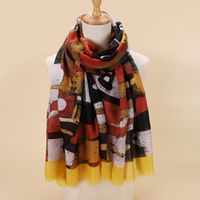 Women's Fashion Eye Imitation Cotton And Linen Cotton Linen Scarves sku image 3