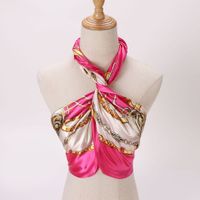 Women's Fashion Chains Print Satin Silk Scarves main image 3